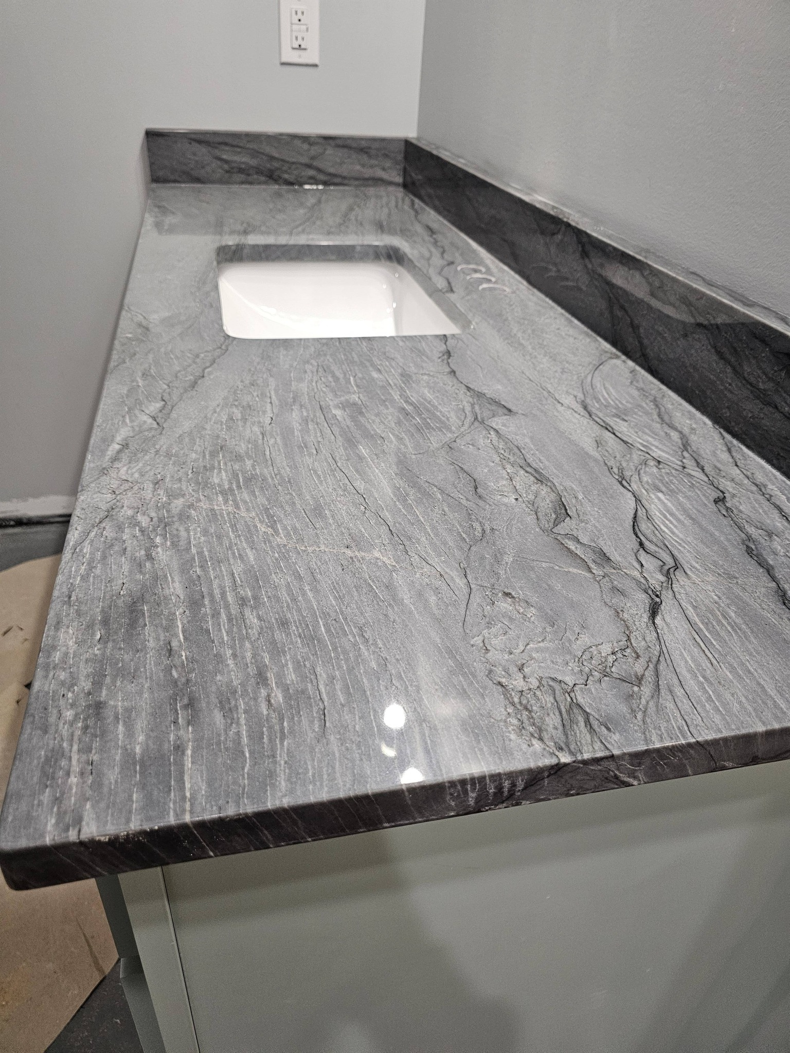 Completed countertop installation
