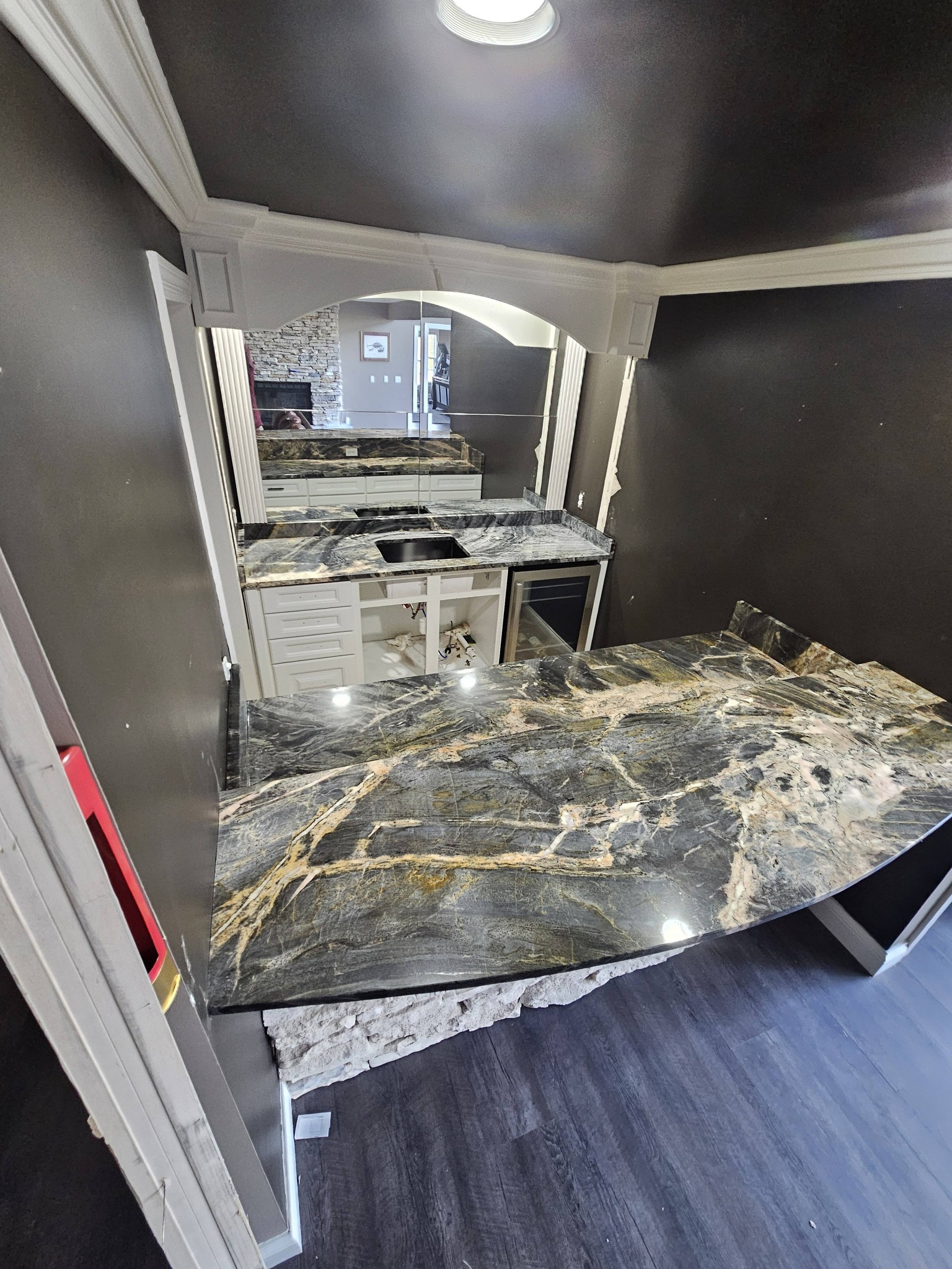Completed countertop installation